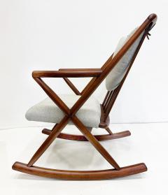 Frank Reenskaug Danish MidCentury Modern Teak Rocking Chair Model 182 Frank Reenskaug Attrib  - 4589326