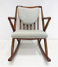 Frank Reenskaug Danish MidCentury Modern Teak Rocking Chair Model 182 Frank Reenskaug Attrib  - 4589328