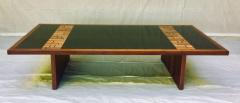 Frank Rohloff Walnut and Black Resin Coffee Table Frank Lohloff Studio Design California 1965 - 675315