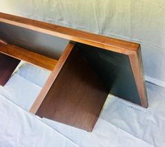 Frank Rohloff Walnut and Black Resin Coffee Table Frank Lohloff Studio Design California 1965 - 675316