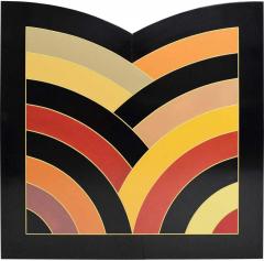 Frank Stella Inspired Large Painting on Board - 1271135