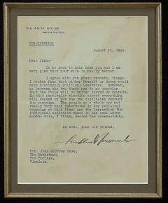 Franklin D Roosevelt Signed Letter 1942 - 4051669