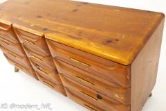 Franklin Shockey Franklin Shockey Mid Century Pine 12 Drawer Lowboy Dresser - 3688184