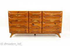 Franklin Shockey Franklin Shockey Mid Century Pine 12 Drawer Lowboy Dresser - 3688186