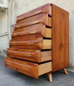 Franklin Shockey Franklin Shockey Sculptured Pine 6 Drawer Tall Dresser Mid Century Modern 1970s - 3192828