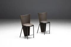 Frans van Praet Sevilla Chairs by Frans Van Praet in Grey Leather Belgium 1990s - 3575139