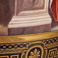 Franz D rfl A large ornamental Viennese gilt porcelain vase depicting Charles V - 3009111