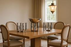 Franz Hagenauer Franz Hagenauer Table Service with Center Bowl and Pair of Candlesticks - 4470832