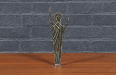 Franz Hagenauer Mid Century Austrian Modernist Bronze Christ Sculpture by Franz Hagenauer - 4559927