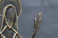 Franz Hagenauer Mid Century Austrian Modernist Bronze Christ Sculpture by Franz Hagenauer - 4559944