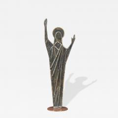 Franz Hagenauer Mid Century Austrian Modernist Bronze Christ Sculpture by Franz Hagenauer - 4559981