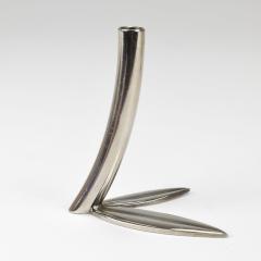 Franz Hagenauer Werkst tte Hagenauer Up to 6 Soliflore Leaf Vases Brass Nickel Vienna 1960s - 4431426