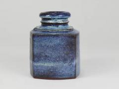 Franz Josef Altenburg Franz Josef Altenburg Blue Ceramic Art Vase Austria 1980s - 4125591