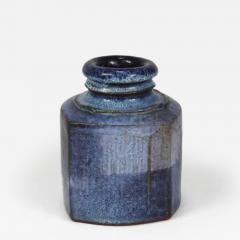 Franz Josef Altenburg Franz Josef Altenburg Blue Ceramic Art Vase Austria 1980s - 4126922