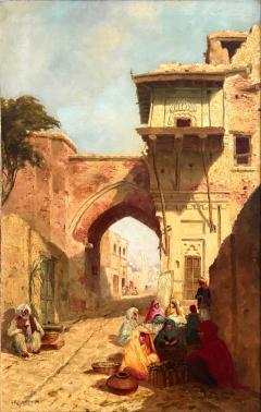 Franz Richard Unterberger Orientalist Painting of Cairo by Austrian Artist Franz Richard Unterberger - 4277249