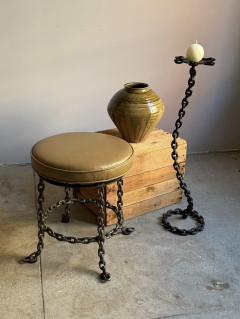 Franz West Chain Link Swivel Stool in the Style of Franz West - 4563110