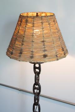 Franz West Industrial Chain Link Floor Lamp France 1950s - 4179438