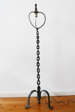 Franz West Mid Century Modern Franz West Style Wrought Iron Chain Floor Lamp 1960s Germany - 1941802