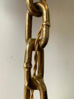 Franz West Pair of Brass Chain Lamps Italy 1990s - 1041338