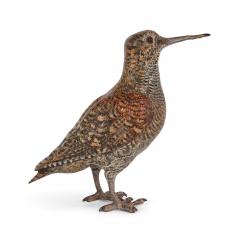 Franz Xaver Bergmann A large Viennese antique cold painted bronze bird model attr Bergman - 3062725