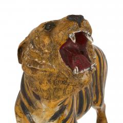 Franz Xaver Bergmann A very large bronze model of a Bengal Tiger Viennese stamped for Franz Bergman - 3743868