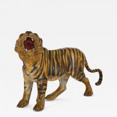 Franz Xaver Bergmann A very large bronze model of a Bengal Tiger Viennese stamped for Franz Bergman - 3744992