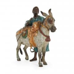 Franz Xaver Bergmann Antique Austrian Orientalist bronze donkey by Bergman - 3585818