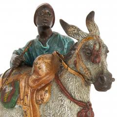 Franz Xaver Bergmann Antique Austrian Orientalist bronze donkey by Bergman - 3585821