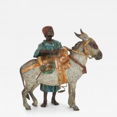 Franz Xaver Bergmann Antique Austrian Orientalist bronze donkey by Bergman - 3592217