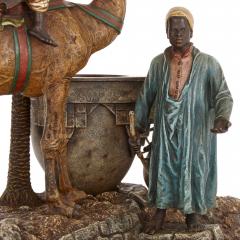 Franz Xaver Bergmann Antique Viennese cold painted bronze sculpture with a camel by Bergman - 3354623