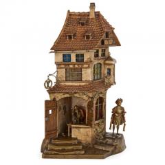 Franz Xaver Bergmann Bronze lamp in the form of a townhouse by Bergman - 3464155