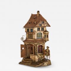 Franz Xaver Bergmann Bronze lamp in the form of a townhouse by Bergman - 3467472