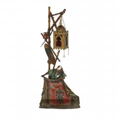 Franz Xaver Bergmann Figurative cold painted bronze lamp by Franz Xaver Bergman - 3618921