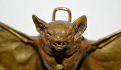 Franz Xaver Bergmann Rare Bronze Bat Bell - 315696