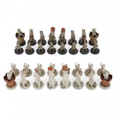 Franz Xaver Bergmann Unusual antique Austrian bronze chess set by Franz Bergman - 1601326