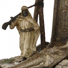 Franz Xaver Bergmann Viennese cold painted bronze Egyptian monument letterbox by Bergman - 4104074