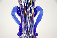 Fratelli Barbini Blue Mid Century Murano Glass Vase by Fratelli Toso Multicolored IT ca 1950 - 4466184
