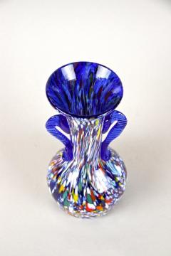 Fratelli Barbini Blue Mid Century Murano Glass Vase by Fratelli Toso Multicolored IT ca 1950 - 4466185