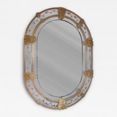 Fratelli Barbini Fabulous Oval Venetian Glass Mirror - 4562229