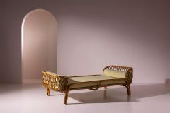 Fratelli Castano Bamboo and Rattan Daybed by Fratelli Castano Italy 1960s - 4522726