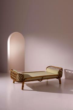 Fratelli Castano Bamboo and Rattan Daybed by Fratelli Castano Italy 1960s - 4522728