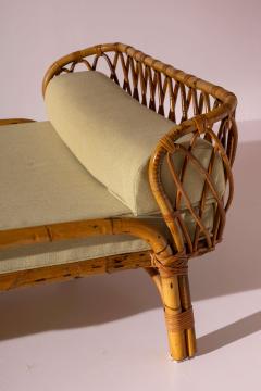 Fratelli Castano Bamboo and Rattan Daybed by Fratelli Castano Italy 1960s - 4522729