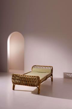 Fratelli Castano Bamboo and Rattan Daybed by Fratelli Castano Italy 1960s - 4522759