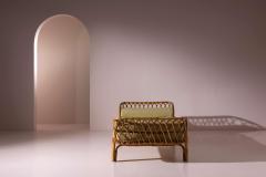 Fratelli Castano Bamboo and Rattan Daybed by Fratelli Castano Italy 1960s - 4522775