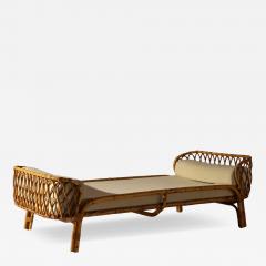 Fratelli Castano Bamboo and Rattan Daybed by Fratelli Castano Italy 1960s - 4523196