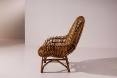 Fratelli Castano Fratelli Castano bamboo and rattan lounge chairs Italy 1960s - 4342315
