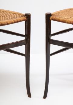 Fratelli Levaggi Rare Pair of Wing Back Chiavarine Super Leggera Chairs Italy 1950s - 1236791