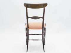 Fratelli Levaggi Rare pair of Campanino Chiavari walnut chairs by Fratelli Levaggi 1950 - 1595481