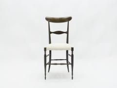 Fratelli Levaggi Rare pair of Campanino Chiavari walnut chairs by Fratelli Levaggi 1950 - 1595512