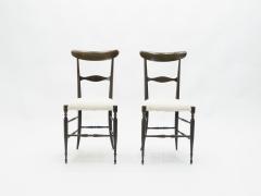 Fratelli Levaggi Rare pair of Campanino Chiavari walnut chairs by Fratelli Levaggi 1950 - 1595515